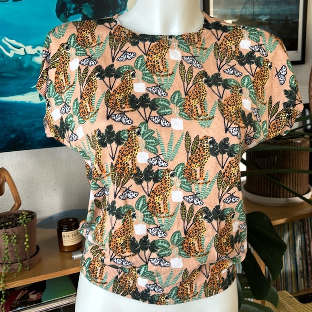 Anthropologie x Pepaloves cheetah sweater